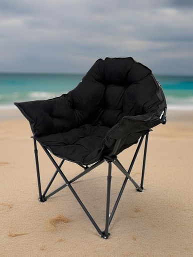 BOLZZ SKLOPIVA STOLICA ZA KAMPOVANJE RELAX BLACK BOLCSTOLIBLK