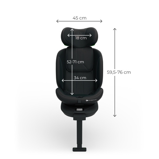 KINDERKRAFT AUTO SEDISTE I-360 2 PLUS i size 40-150cm BLACK KCI36002BLKPL00