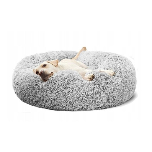 PETSI Plisani krevet za kucne ljubimce 100cm svetlo siva KOT05