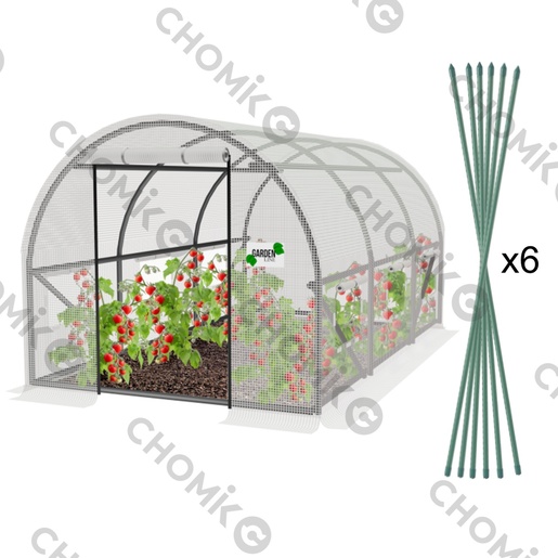 CHOMIK BAŠTENSKI PLASTENIK 3 SEGMENTA BELO 3 x 2 x 2 M 5569 TUN5569