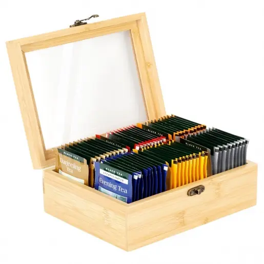 Vilde 229312 - Kutija za odlaganje čaja , bambus , 21 x 16 x 7.5 cm