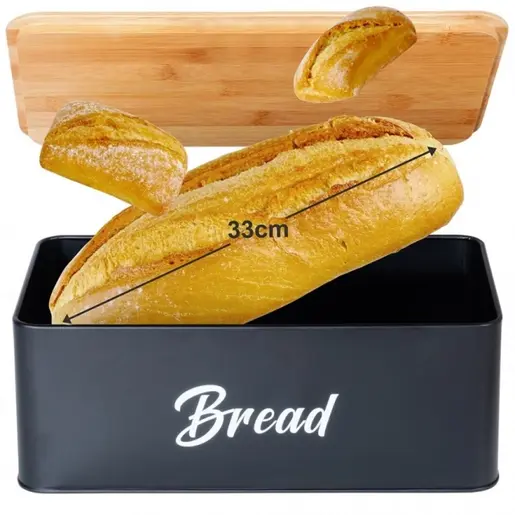 Vilde 259627 - Kutija za hleb, sa posudama 33.5 x 18.5 x 13 cm