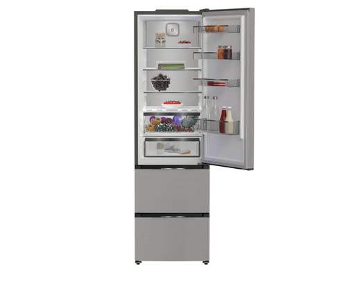 Whirlpool kombinovani frižider WHKF 6352 X5E, No frost, 351 l, 6th SENSE tehnologija, srebrni