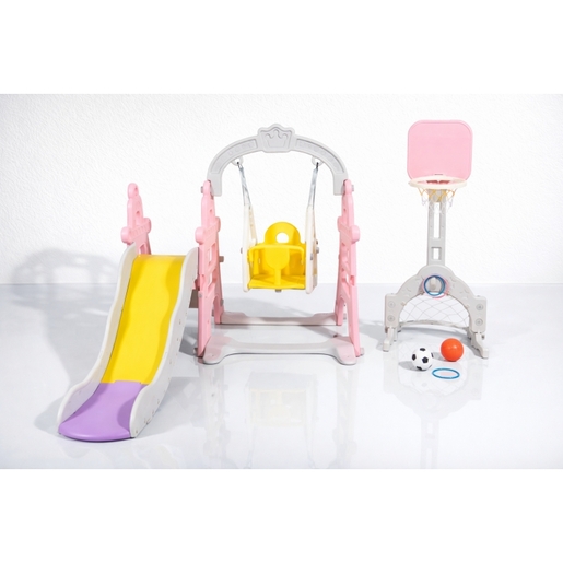 Winnerbike Tobogan + ljulja 161x155x103 pink Out0025