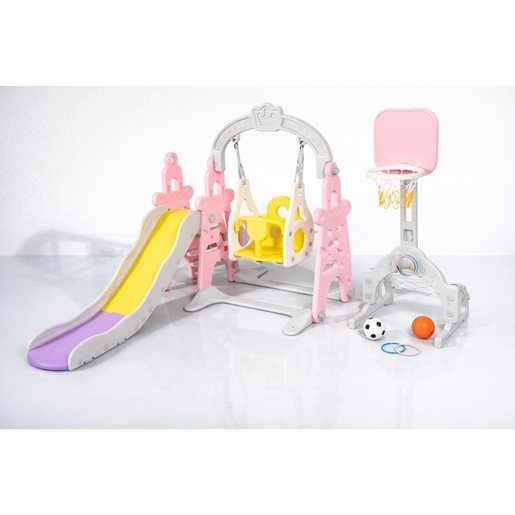 Winnerbike Tobogan + ljulja 161x155x103 pink Out0025