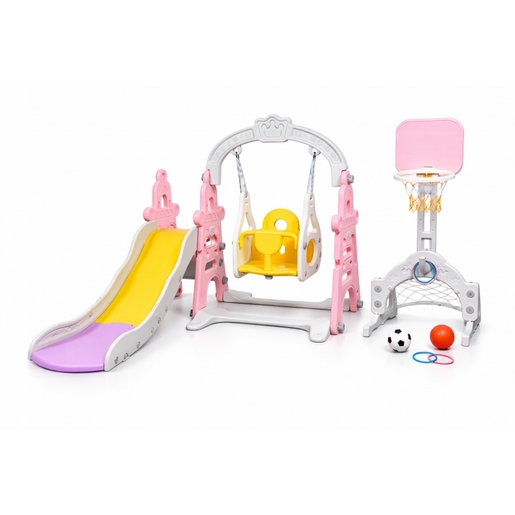 Winnerbike Tobogan + ljulja 161x155x103 pink Out0025