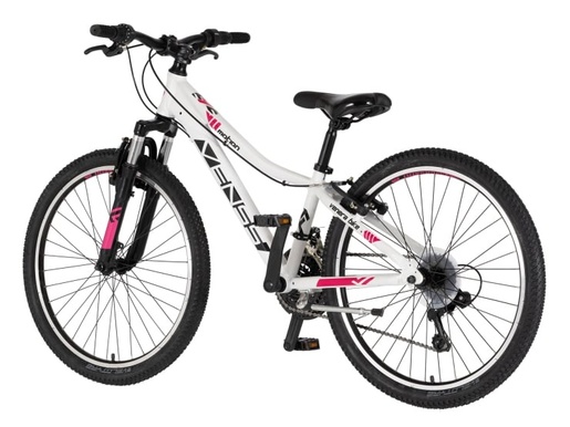 Bicikl junior 24 venssini parma x100 alu 24" alu 12" v-brake  18 brzina 132-155cm (xs) belo roze 1242065