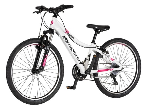 Bicikl junior 24 venssini parma x100 alu 24" alu 12" v-brake  18 brzina 132-155cm (xs) belo roze 1242065