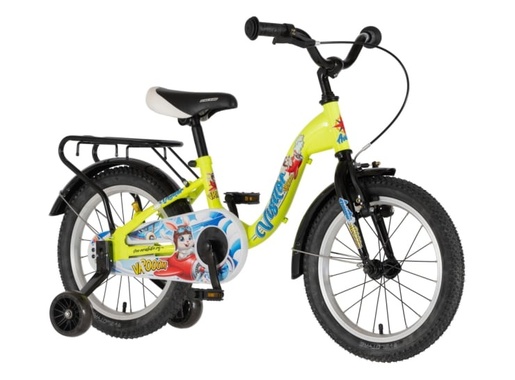 Bicikl kids visitor aviator 16" 9" v-brake  kontra 105-125cm (16") neon žuti 1160123