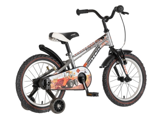 Bicikl kids visitor kopacko 16" 9" v-brake  kontra 105-125cm (16") srebrni sjaj uv 1160125
