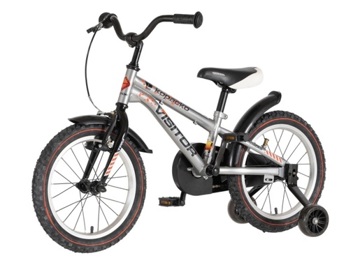 Bicikl kids visitor kopacko 16" 9" v-brake  kontra 105-125cm (16") srebrni sjaj uv 1160125