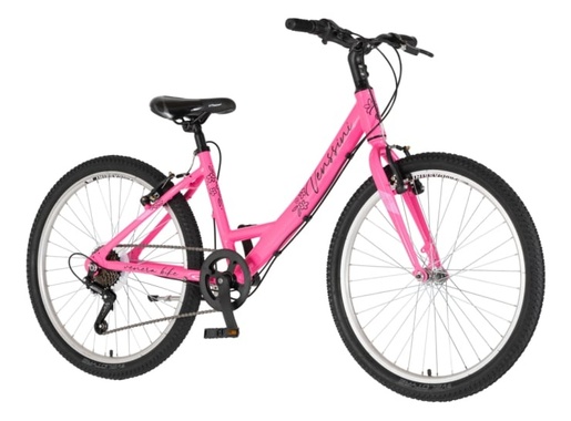 Bicikl junior 24 venssini parma alu 24" alu 14" v-brake  6 brzina 132-155cm (xs) roze 1242055