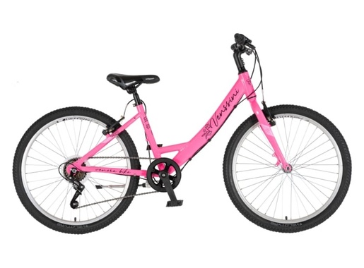 Bicikl junior 24 venssini parma alu 24" alu 14" v-brake  6 brzina 132-155cm (xs) roze 1242055