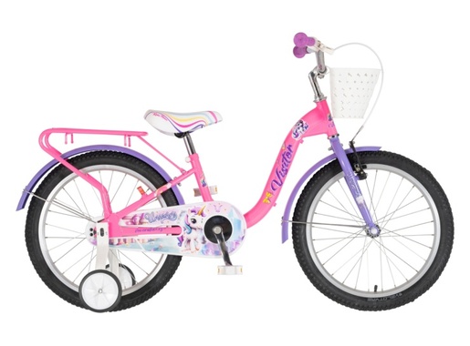 Bicikl kids visitor unicorn 20" 10" v-brake  kontra 115-135cm (20") roze uv sjaj 1203151