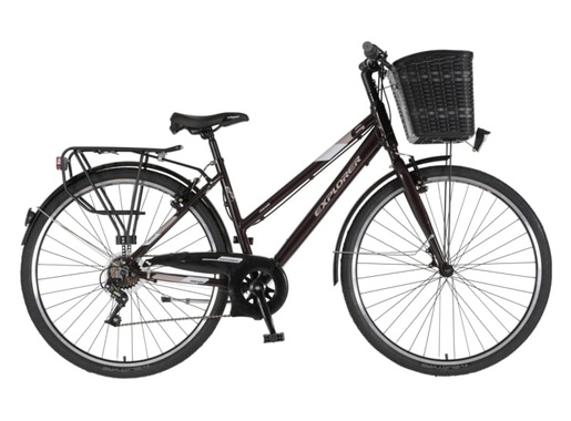 Bicikl tour explorer axys lady 28" alu 18" v-brake  6 brzina 155-178cm (s/m) braon crni 1282090