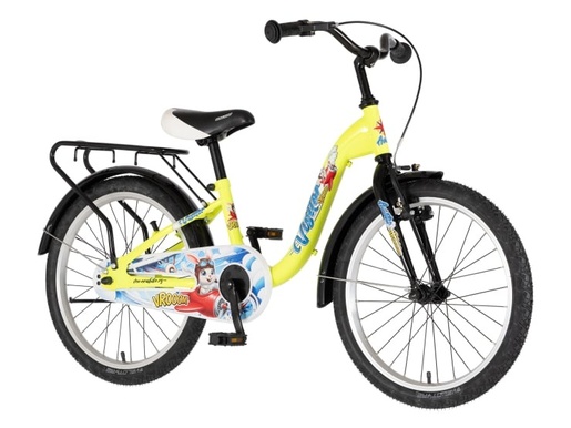 Bicikl kids visitor aviator 20" 10" v-brake  kontra 115-135cm (20") neon žuti 1203153