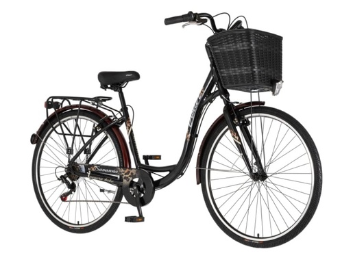 Bicikl fashion visitor savanna 28" alu 18" v-brake  6 brzina 155-178cm (s/m) crni leopard perla 1282118