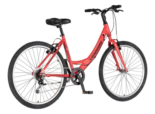 Bicikl mtb venssini parma alu 26" alu 17" v-brake  6 brzina 142-165cm (s) roze 1262105