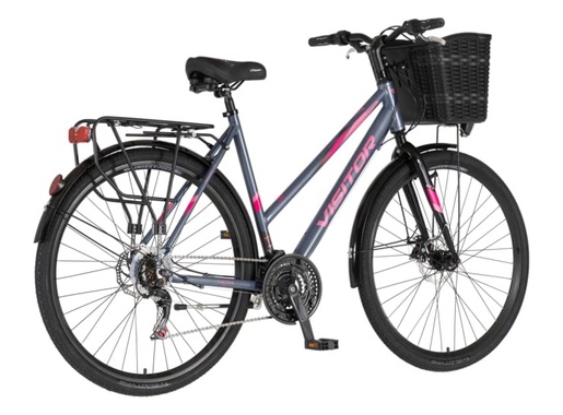 Bicikl city visitor crx city 28" alu 21" disk dupli 18 brzina 167-192cm (l/xl) sivi perla uv sjaj 1282124