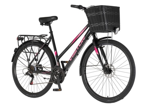 Bicikl city visitor crx city 28" alu 21" disk dupl 18 brzina 167-192cm (l/xl) crno roze perla uv sja 1282123