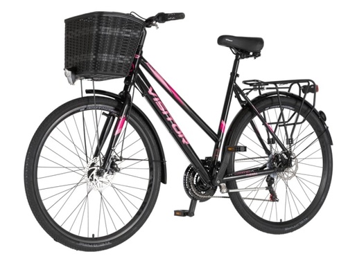 Bicikl city visitor crx city 28" alu 21" disk dupl 18 brzina 167-192cm (l/xl) crno roze perla uv sja 1282123