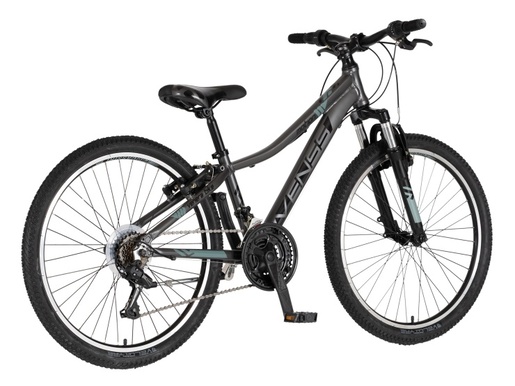 Bicikl junior 24 venssini parma x100 alu 24" alu 12" v-brake  18 brzina 132-155cm (xs) sivi 1242063