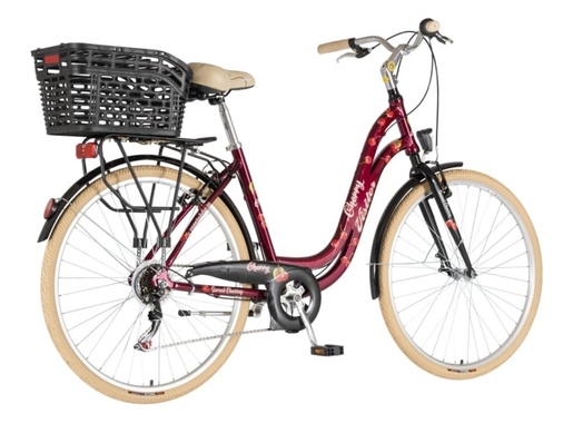 Bicikl fashion visitor cherry 28" alu 19" v-brake  6 brzina 155-178cm (s/m) crveni perla uv sjaj 1282107