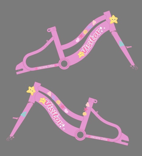 Bicikl kids visitor pearl 12" 8" v-brake  kontra 95-115cm (12") roze 1120127