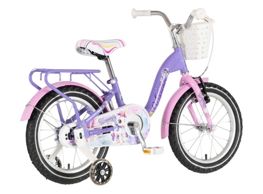 Bicikl kids visitor unicorn 16" 9" v-brake kontra 105-125cm (16") ljubičasti 1160122