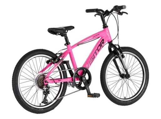 Bicikl junior 20 visitor fox roll alu 20" tvrda alu 12" v-brake  6 brzina 132-155cm (xs) roze neon u 1203164