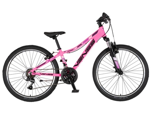 Bicikl junior 24 venssini parma x100 alu 24" alu 12" v-brake  18 brzina 132-155cm (xs) roze 1242060