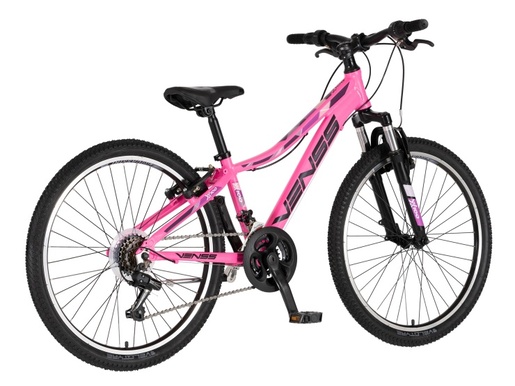 Bicikl junior 24 venssini parma x100 alu 24" alu 12" v-brake  18 brzina 132-155cm (xs) roze 1242060