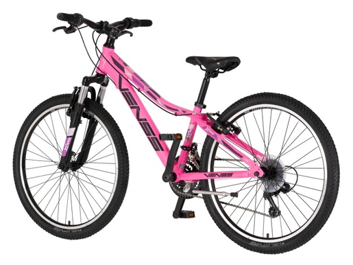 Bicikl junior 24 venssini parma x100 alu 24" alu 12" v-brake  18 brzina 132-155cm (xs) roze 1242060