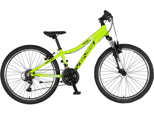 Bicikl junior 24 venssini parma x100 alu 24" alu 12" v-brake  18 brzina 132-155cm (xs) neon zeleni 1242058
