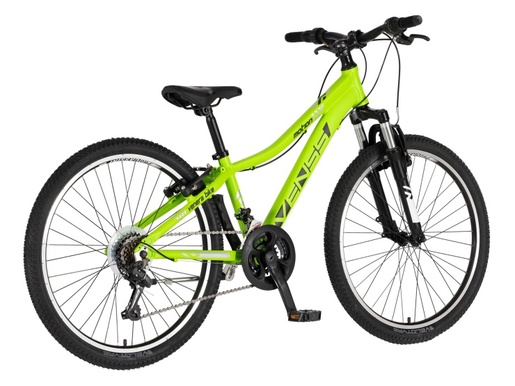 Bicikl junior 24 venssini parma x100 alu 24" alu 12" v-brake  18 brzina 132-155cm (xs) neon zeleni 1242058