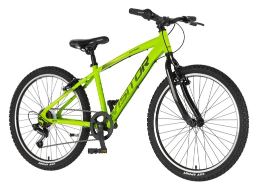 Bicikl junior 24 visitor fox roll alu 24" tvrda alu 14" v-brake  7 brzina 132-155cm (xs) zeleni neon 1242067