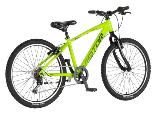 Bicikl junior 24 visitor fox roll alu 24" tvrda alu 14" v-brake  7 brzina 132-155cm (xs) zeleni neon 1242067