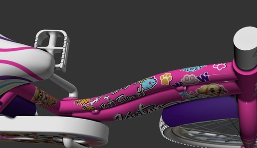 Bicikl kids visitor best friend 20" 10" v-brake  kontra 115-135cm (20") roze neon uv sjaj 1203159