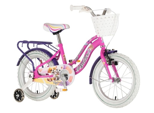 Bicikl kids visitor best friend 16" 9" v-brake  kontra 105-125cm (16") roze  neon uv sjaj 1160129