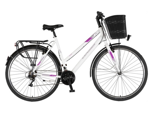 Bicikl tour explorer axys lady pro 28" alu 21" v-brake  18 brzina 167-192cm (l/xl) belo ljubičasti p 1282105