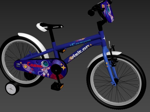 Bicikl kids visitor cosmo 12" 8" v-brake  kontra 95-115cm (12") plavi 1120124