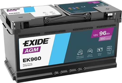 Exide Start-Stop akumulator za automobile 12V 96Ah EK960