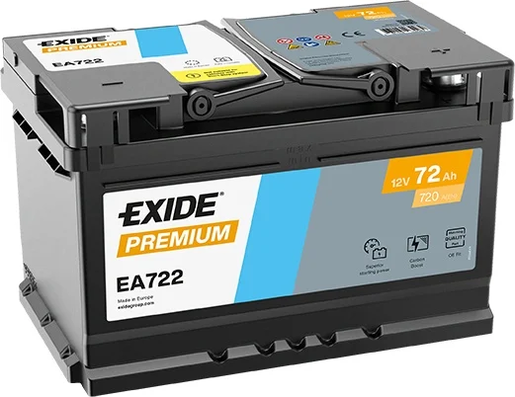 Exide Premium akumulator za automobile 12V 72Ah EA722