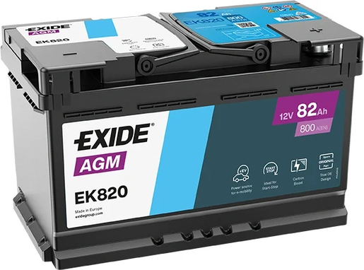 Exide Start-Stop akumulator za automobile 12V 82Ah EK820