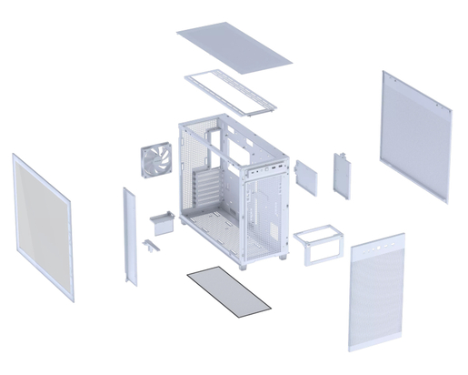 ASUS PRIME AP303 TG WHITE micro-ATX kućište belo