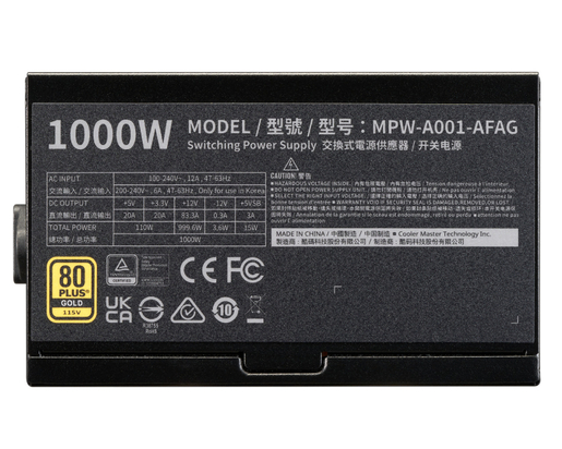 COOLER MASTER Elite Gold 1000W napajanje (MPW-A001-AFAG-BEU) 5Y