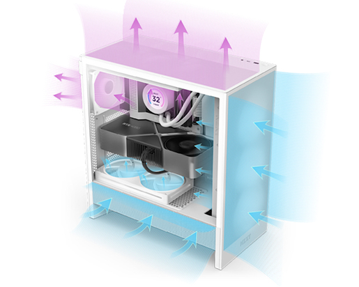 NZXT H5 Flow RGB Gaming kućište crno (CC-H52FB-R1)