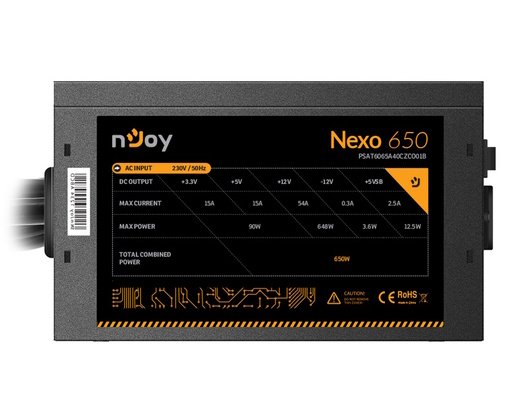 NJOY Nexo 650 650W napajanje (PSAT6065A40CZCO01B)