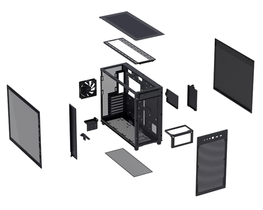 ASUS PRIME AP303 TG BLACK micro-ATX kućište crno