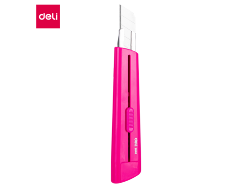 DELI SKALPEL  18mm sa metalnom vođicom pink E2040